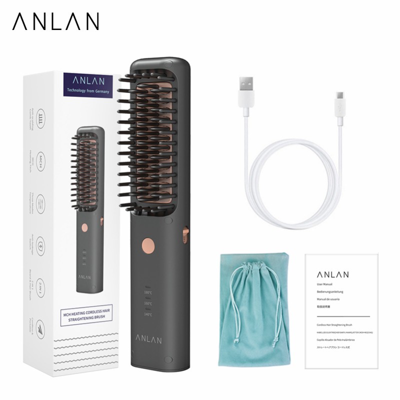 wireless hair straightener brush