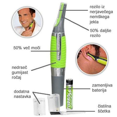 micro touch max hair trimmer green