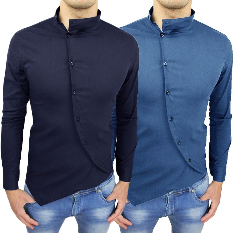 mens muscle fit button down shirts