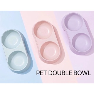 Pet Double Bowl Dog/Cat 2in1 Bowl Feeder Bowl and Water Bowl