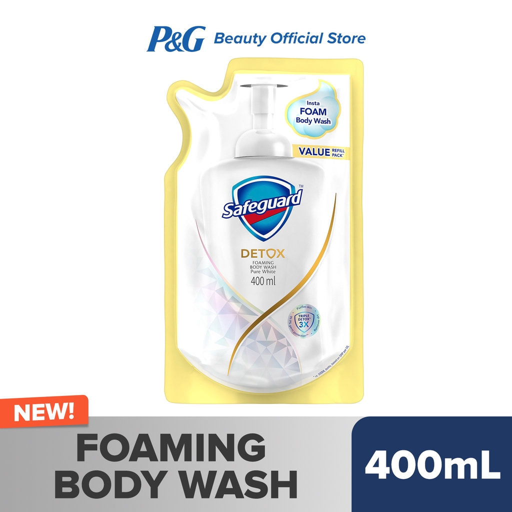 Safeguard Detox Foaming Bodywash White 400ml Refill Shopee Philippines