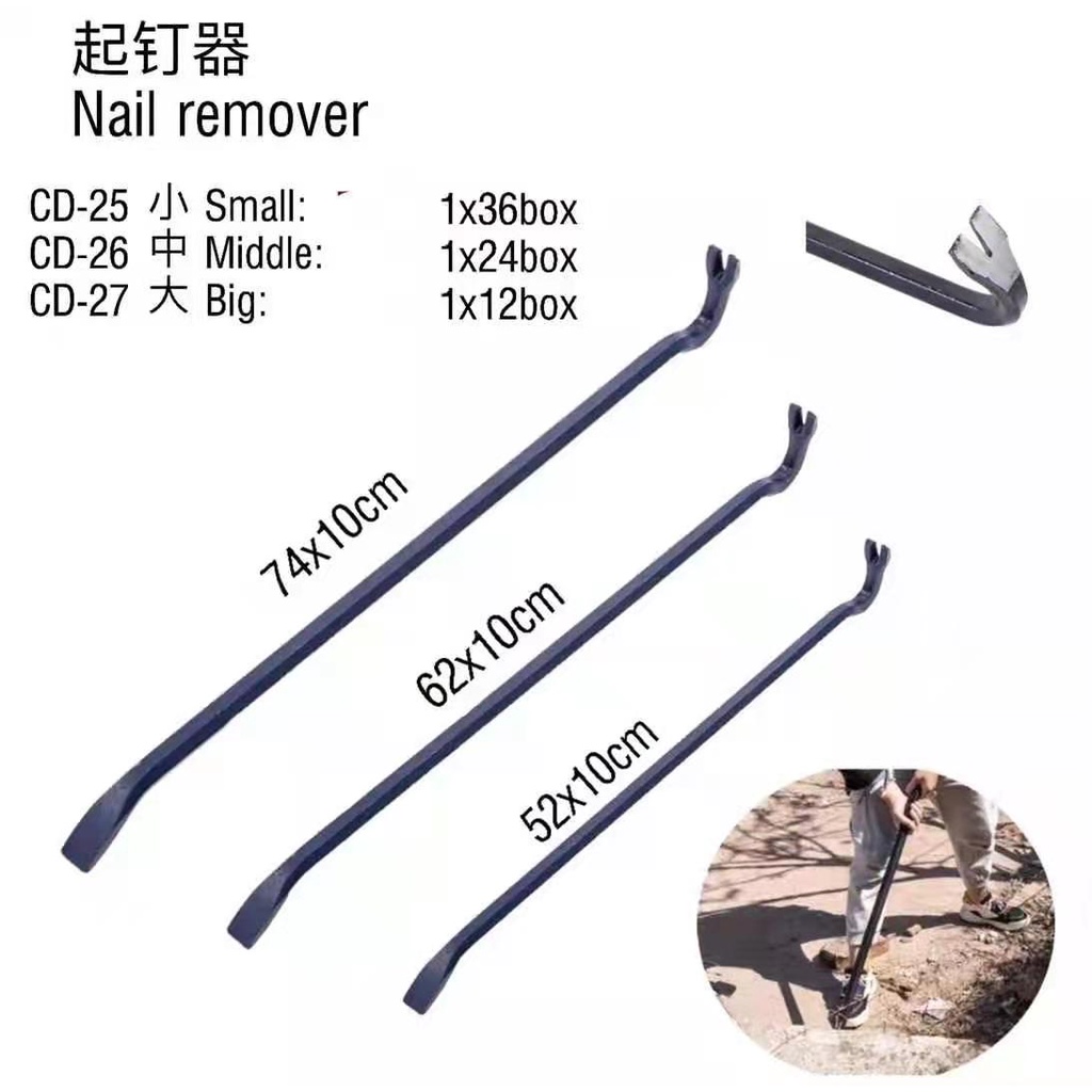 Dual-Purpose Crowbar Ripper Tool Nail Remover Claw Bar High-Quality ...