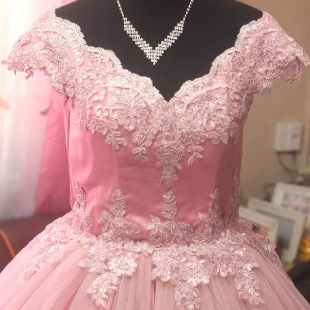old rose gown for debut