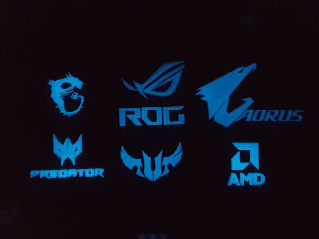 3d Printed Rog Tuf Aorus Predator Msi Amd Glow In The Dark Logo Aesthetics For Computer Pc Shopee Philippines