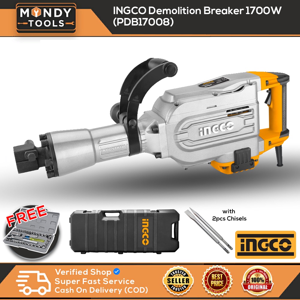 INGCO Demolition Jack Hammer Percussion Industrial 1700W (PDB17008