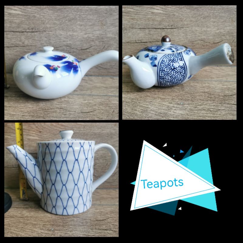 Japan Surplus Blue and White Teapots Shopee Philippines