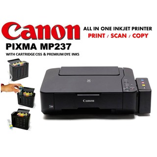 Canon PIXMA MP237 with Cartridge CISS and Premium Dye Inks ...