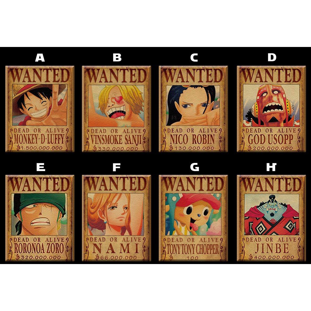 One Piece Ref Magnet Collectible Wanted Poster Anime Wave2 Shopee Philippines