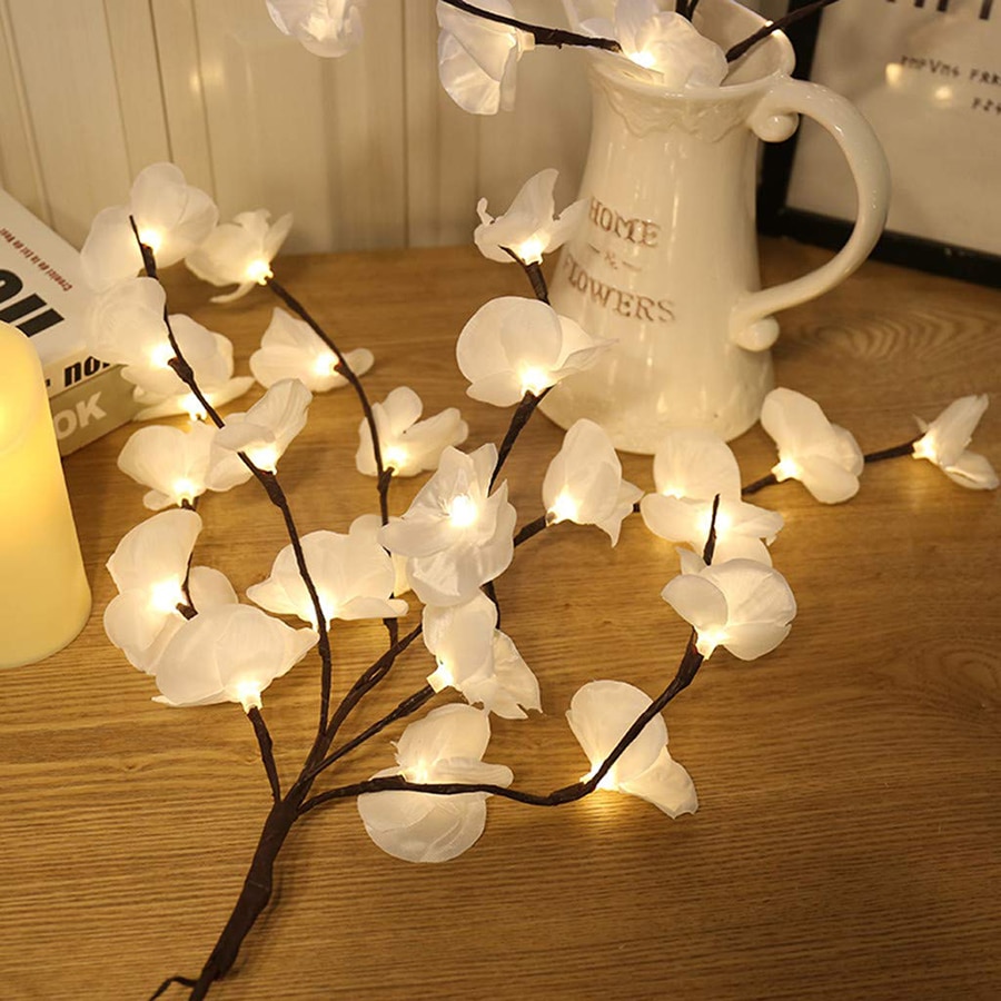 Details about   73cm LED Simulation Orchid Branch Lights 20 Bulbs Vase Filler Floral Home Decor 