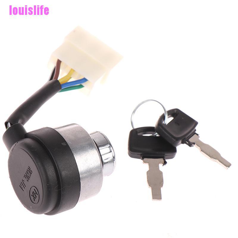 Generator Key Easy Replace Height 1.77inch For 188F Gas Generator Ignition Switch 6 Wire 188F 2.5-6.5KW Start Switch 