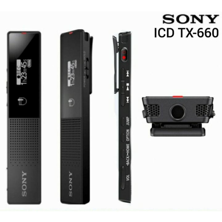Sony ICDTX660 lightweight and ultrathin Digital Voice Recorder with