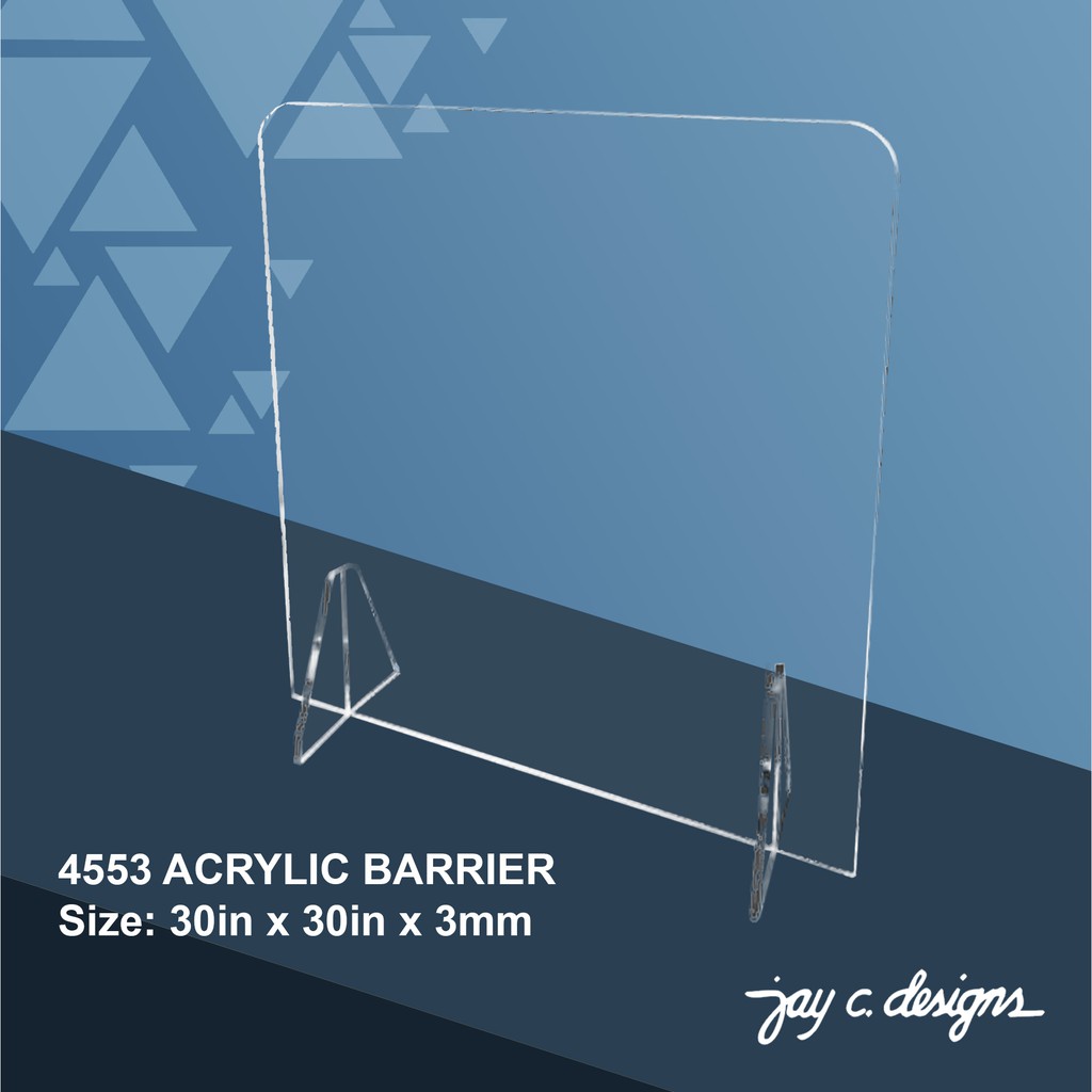 Acrylic Barrier/ Shield/ Divider Jay C. Designs 4553 Shopee Philippines