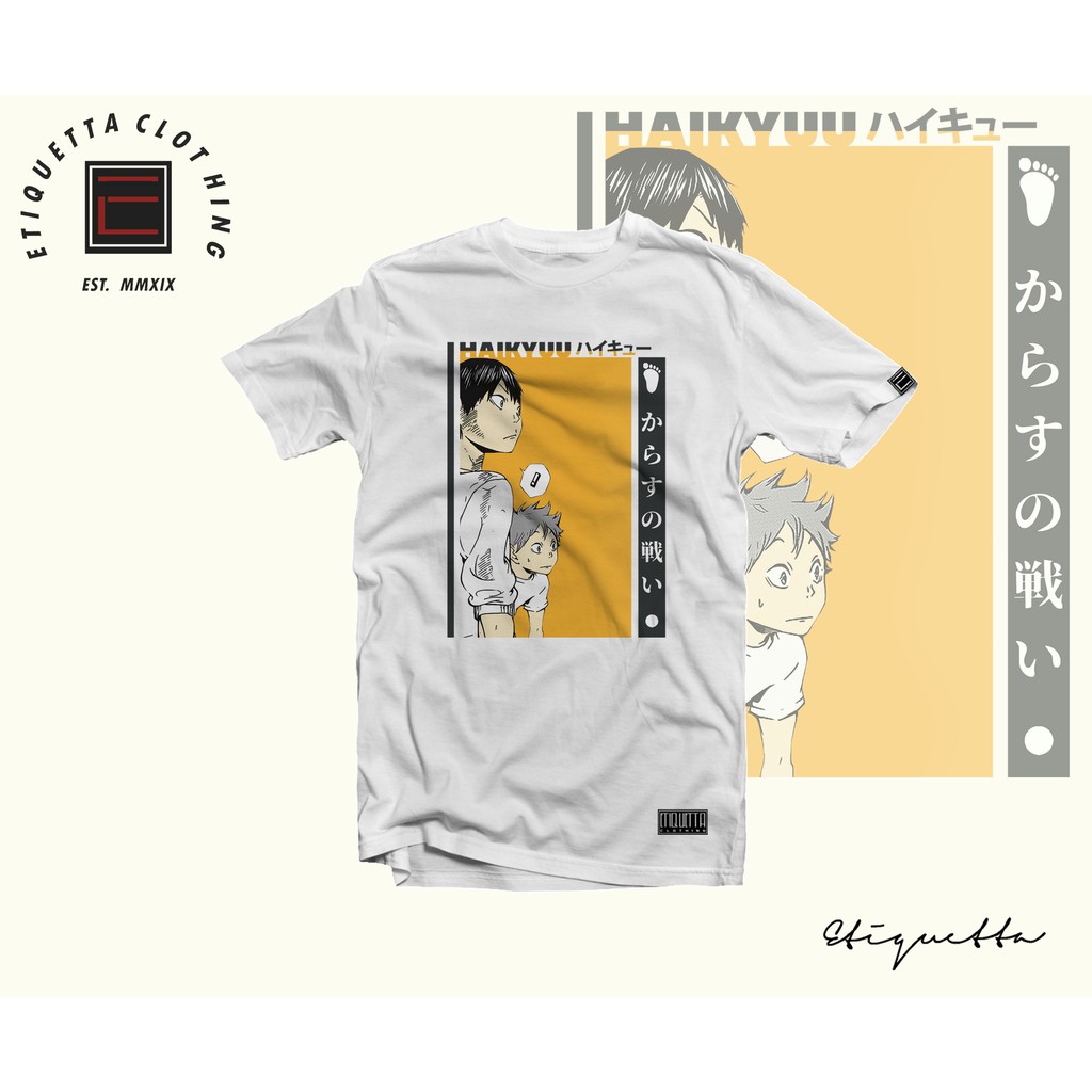 Anime Shirt - ETQT - Haikyuu - Kageyama and Hinata | Shopee Philippines
