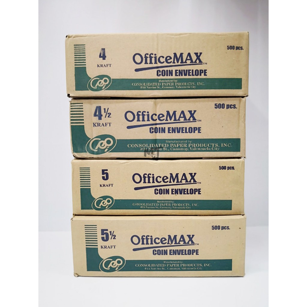 500 PCS. OfficeMAX Coin / Pay Envelope Kraft | Shopee Philippines