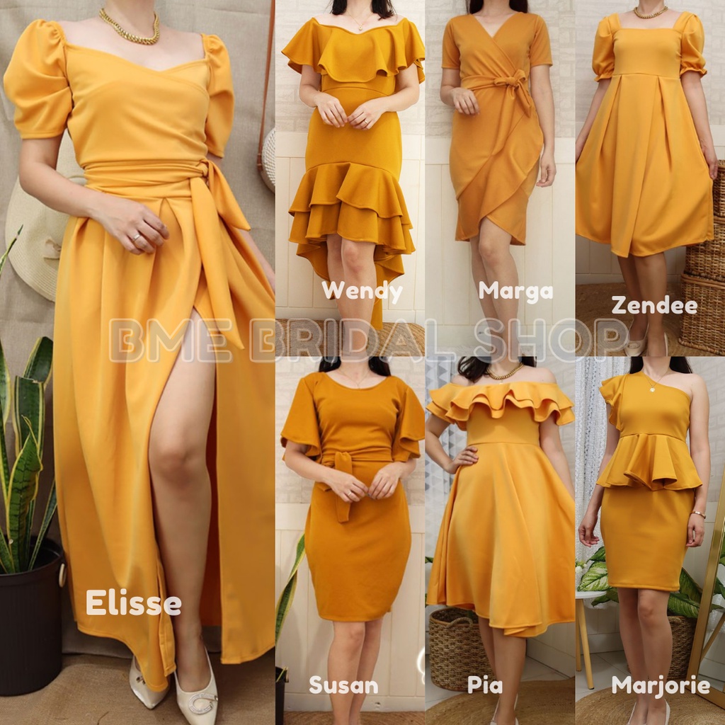 golden-mustard-yellow-theme-formal-dress-gown-shopee-philippines