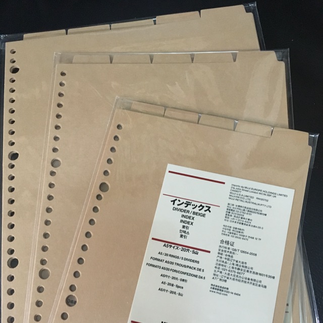 Muji binder divider set Shopee Philippines