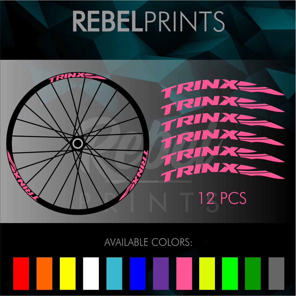 custom bicycle rim decals