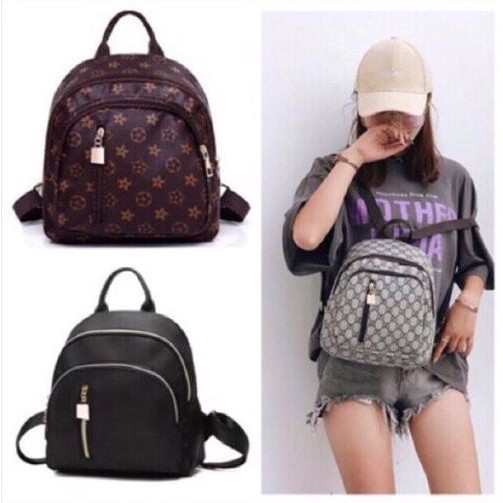 korean black backpack