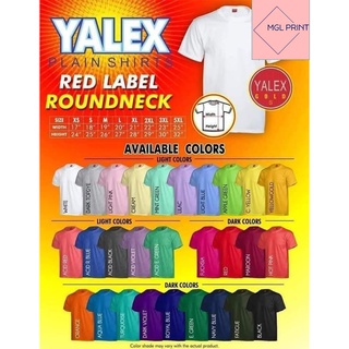 (LOWEST PRICE) YALEX Red Label Plain Tshirt Unisex For Men & Women