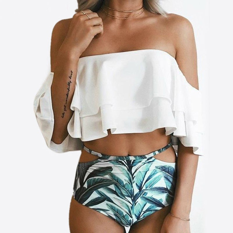 women's off the shoulder bathing suit