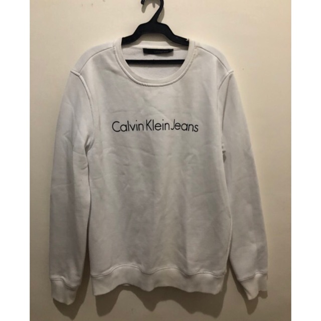 calvin klein white sweater