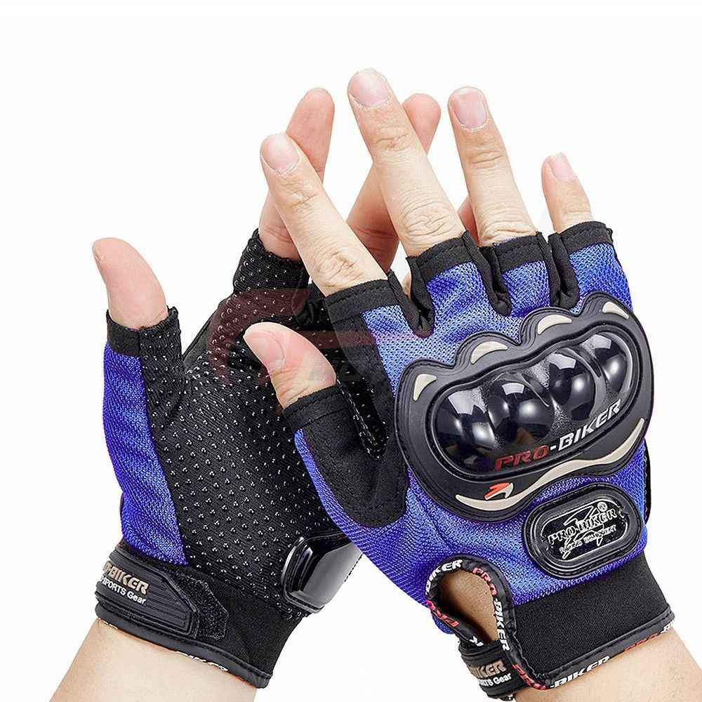 pro biker gloves blue
