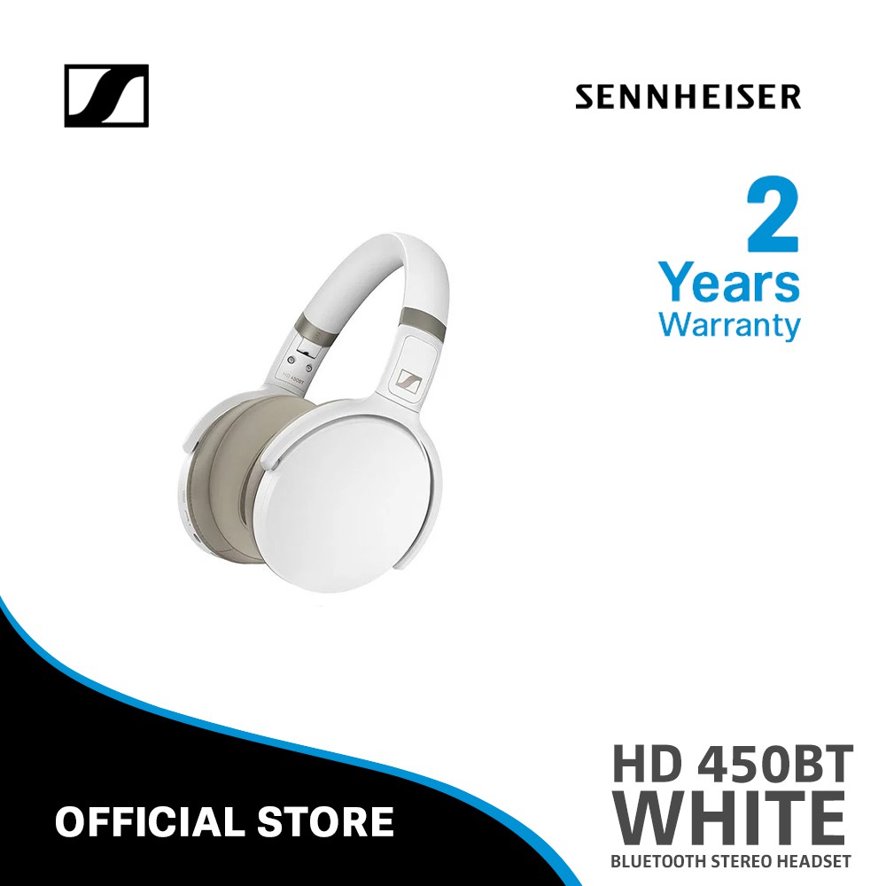 SENNHEISER HD450BT White+crystalchambers.co.uk