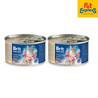 Free Shipping COD¤◇✉Brit Premium by Nature Chicken with Beef Wet Cat Food 200g (2 cans)