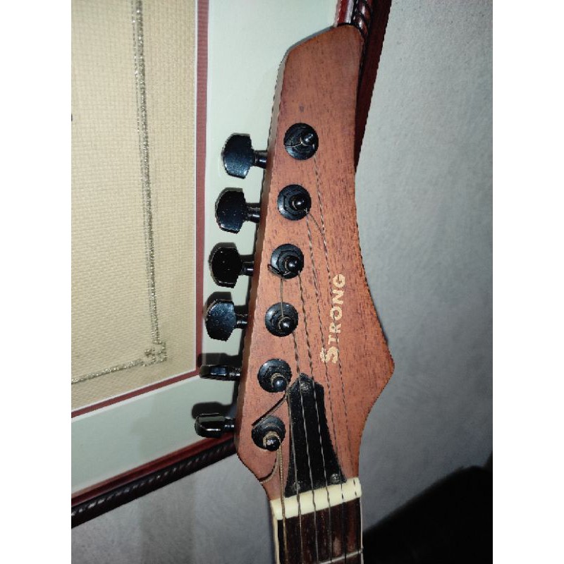Acoustic electric guitar Strong Academy Made in Korea and turtleback @ | Shopee Philippines