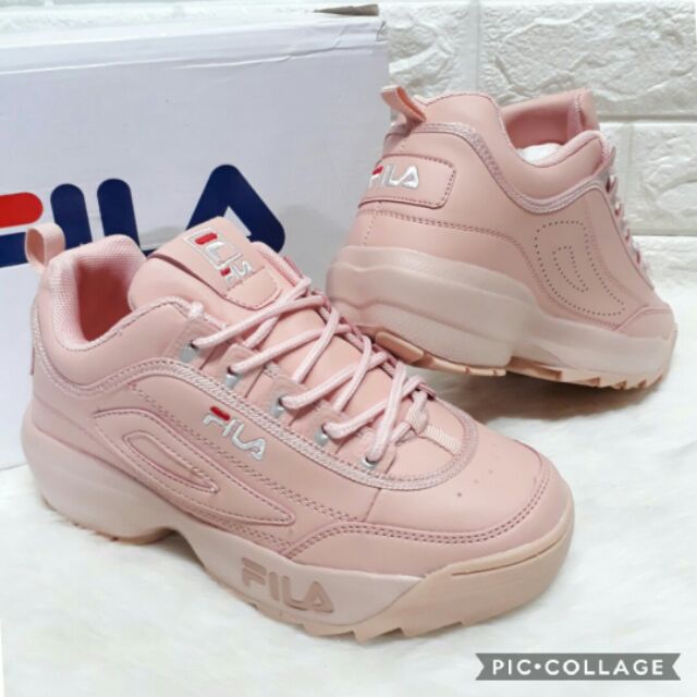 fila disruptor salmon pink white