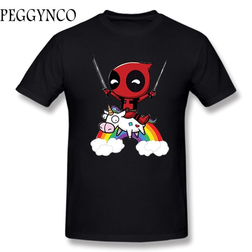 deadpool riding a cat shirt