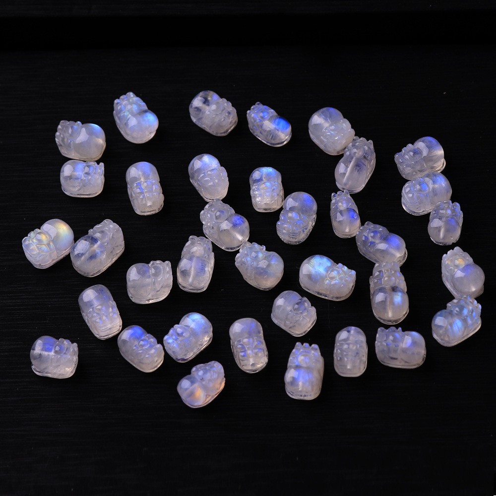 Pixiu Bracelet diy Jewelry Pendant Accessories Natural Rainbow Eye Obsidian Blue Moonstone Gray Strawberry Crystal Orange Garnet Blonde Titanium Pcs Light Handmade Material