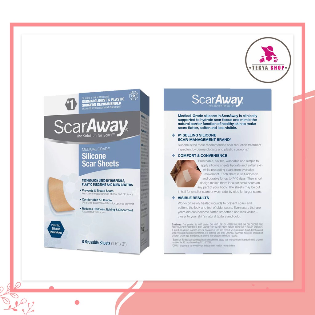 ScarAway Scar Treatment Sheets, 8 reusable sheets Shopee Philippines