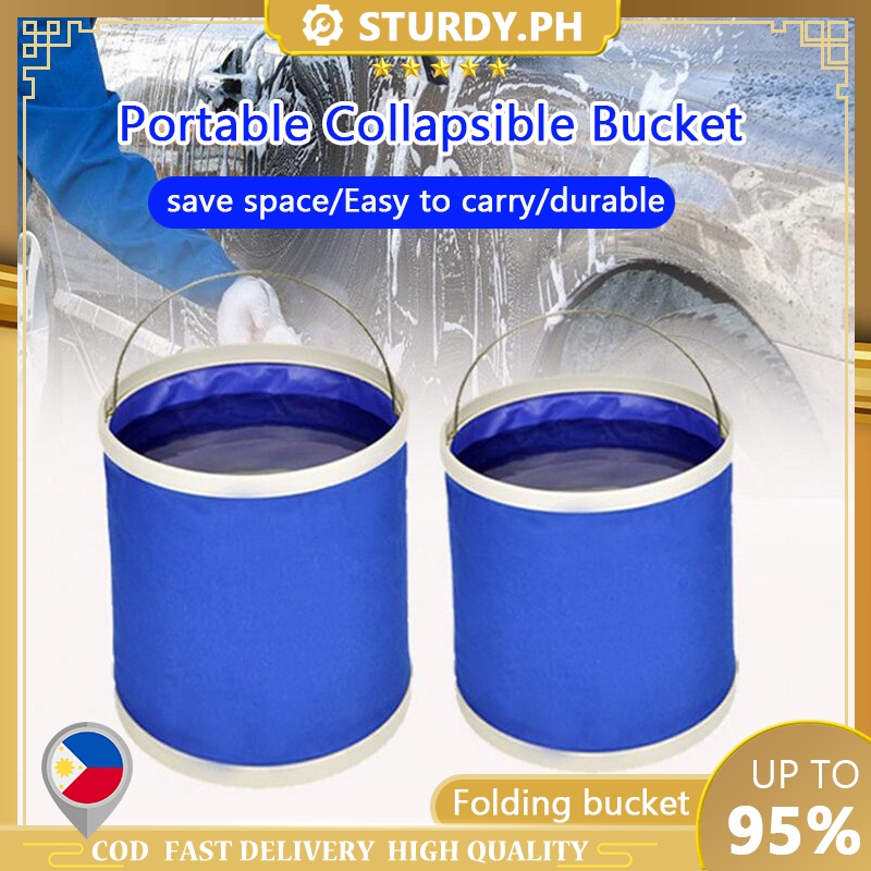 9L/13L Foldable Bucket Multipurpose Plastic Foldable Beach Fishing