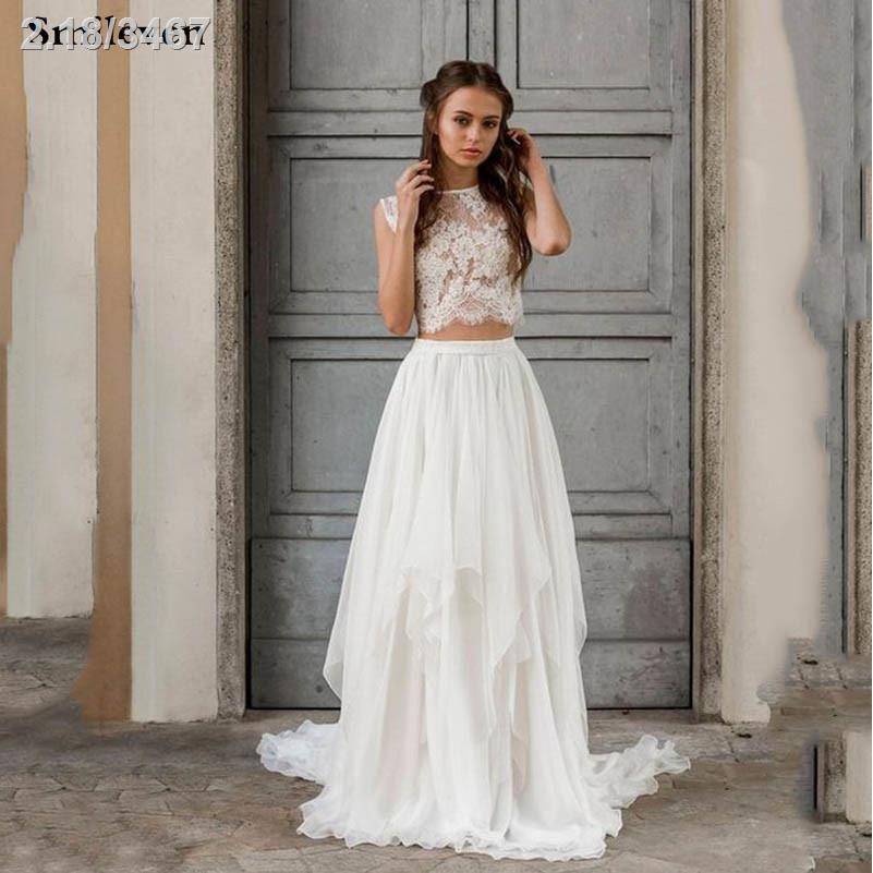 beach wedding dresses 2 piece