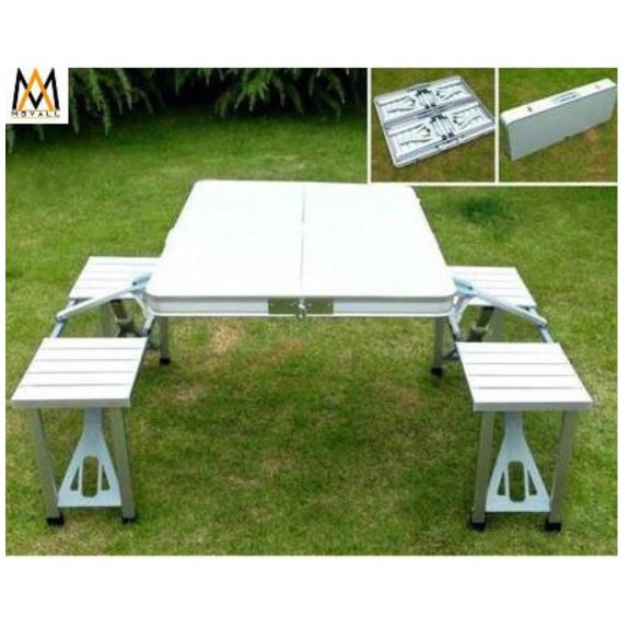 Cod Foldable Picnic Tables Outdoor Tables Set With 4 Stools