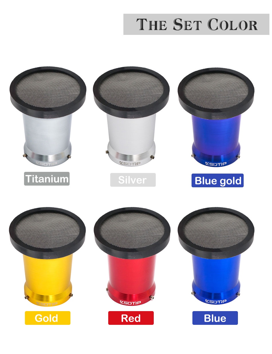 thumbnail image 2 of 55mm Motorcycle Carburetor Air Filter – Velocity Stack With Mesh Net, Polished Aluminum 2 of 4