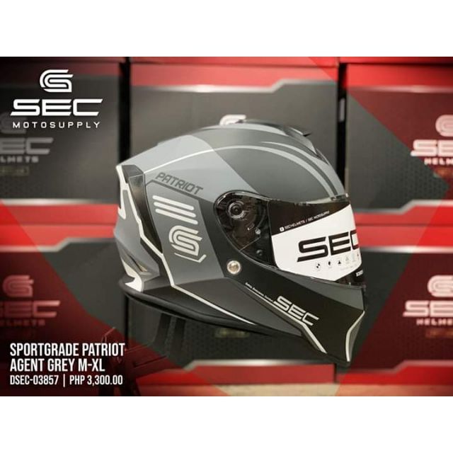 SEC Patriot helmet full face with smoke lens | Shopee Philippines