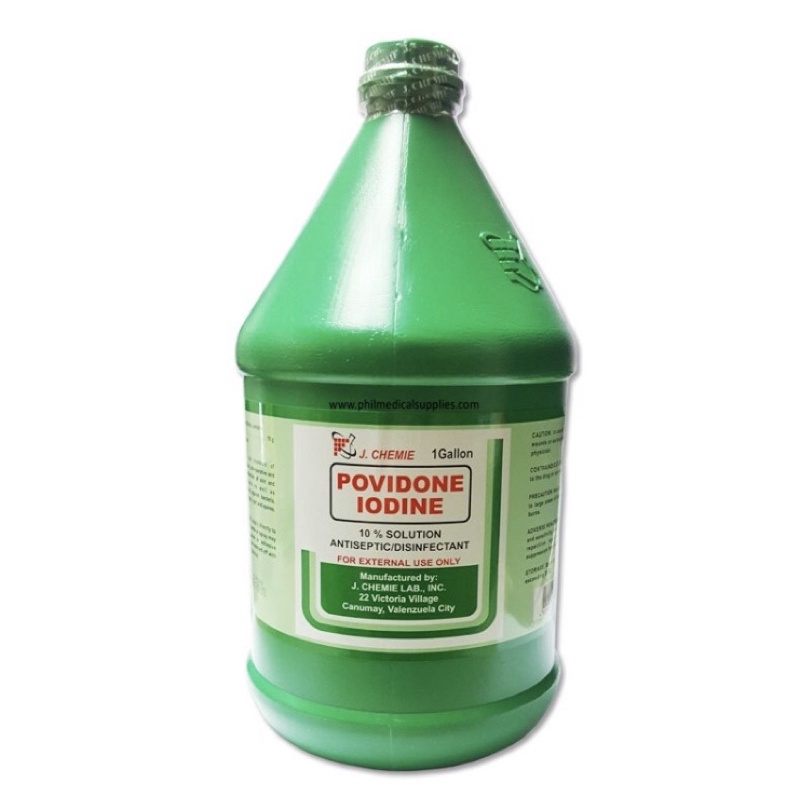 Povidone Iodine 10 Solution Antiseptic Disinfectant 1 Gallon J.Chemie