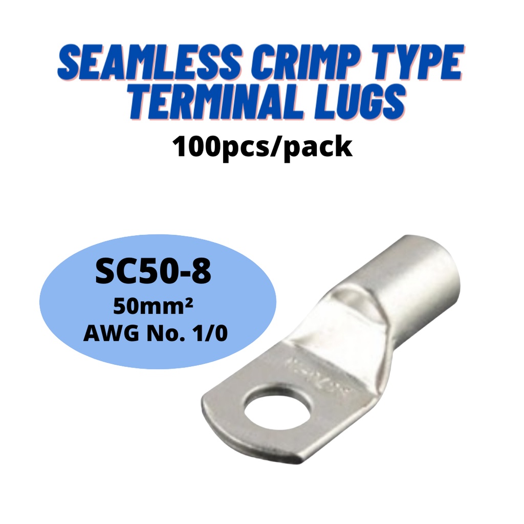 Ring Type Seamless Crimp Type Terminal Lugs SC508 Shopee Philippines