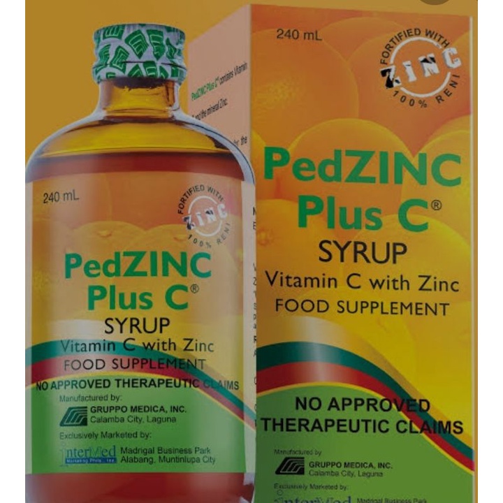 pedzinc plus zinc syrup for kids vitamin c Shopee Philippines