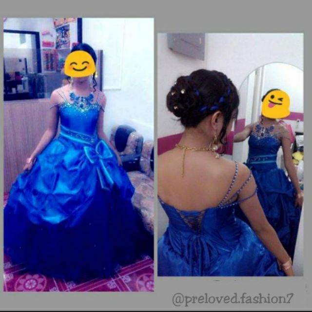 royal blue one sleeve dress