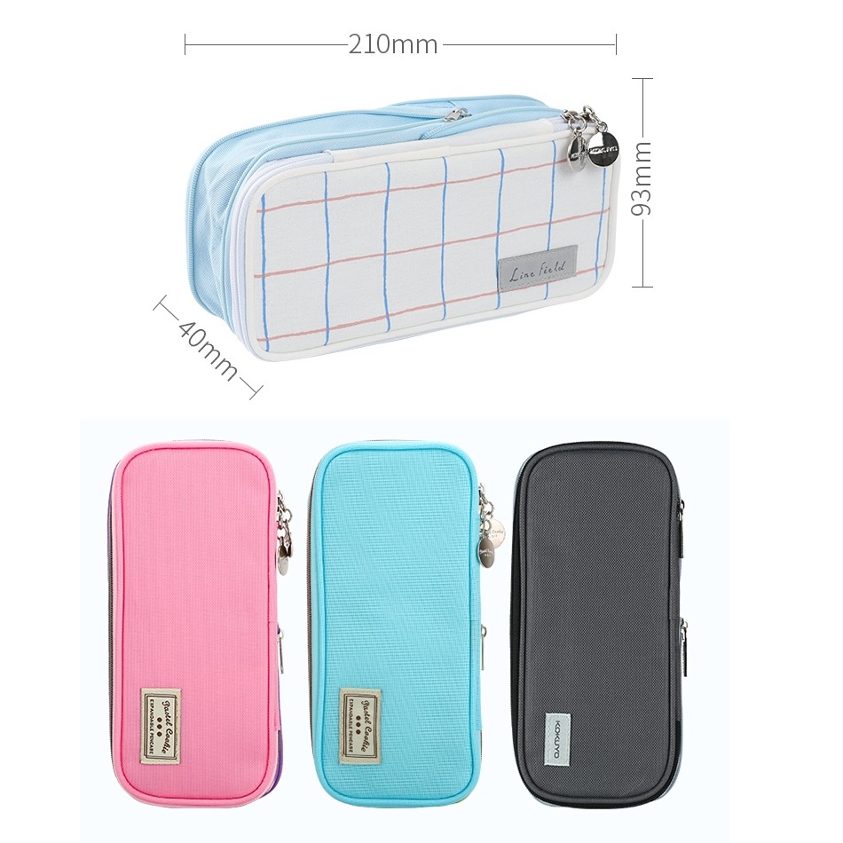 PenLab KOKUYO Expandable Pen Case Pencil Bag Pastel Cookie Line Field ...