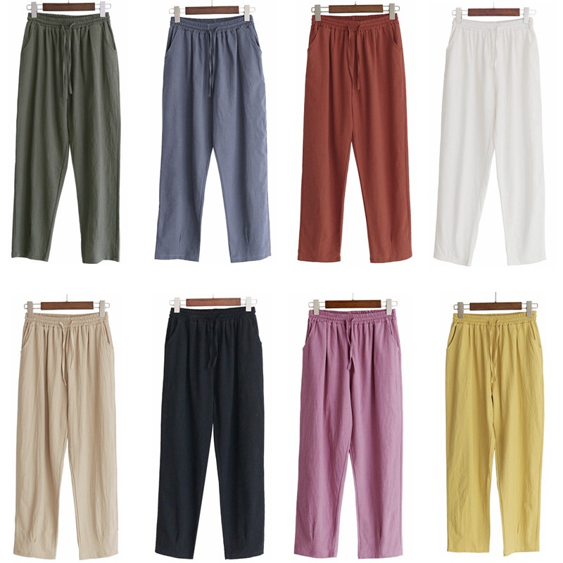 casual cotton pants for ladies