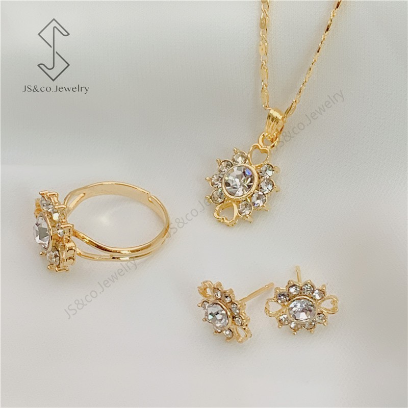 JS&CO jewelry 18K Saudi Gold Plated Jewelry Set-17 | Shopee Philippines