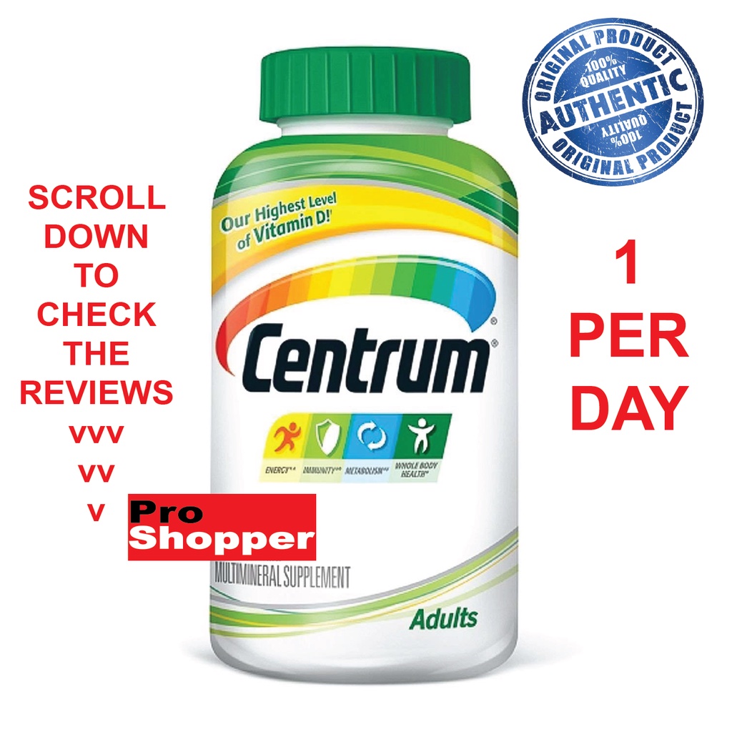 Centrum Multivitamin For Adults 60 Tablets Shopee Philippines 9279