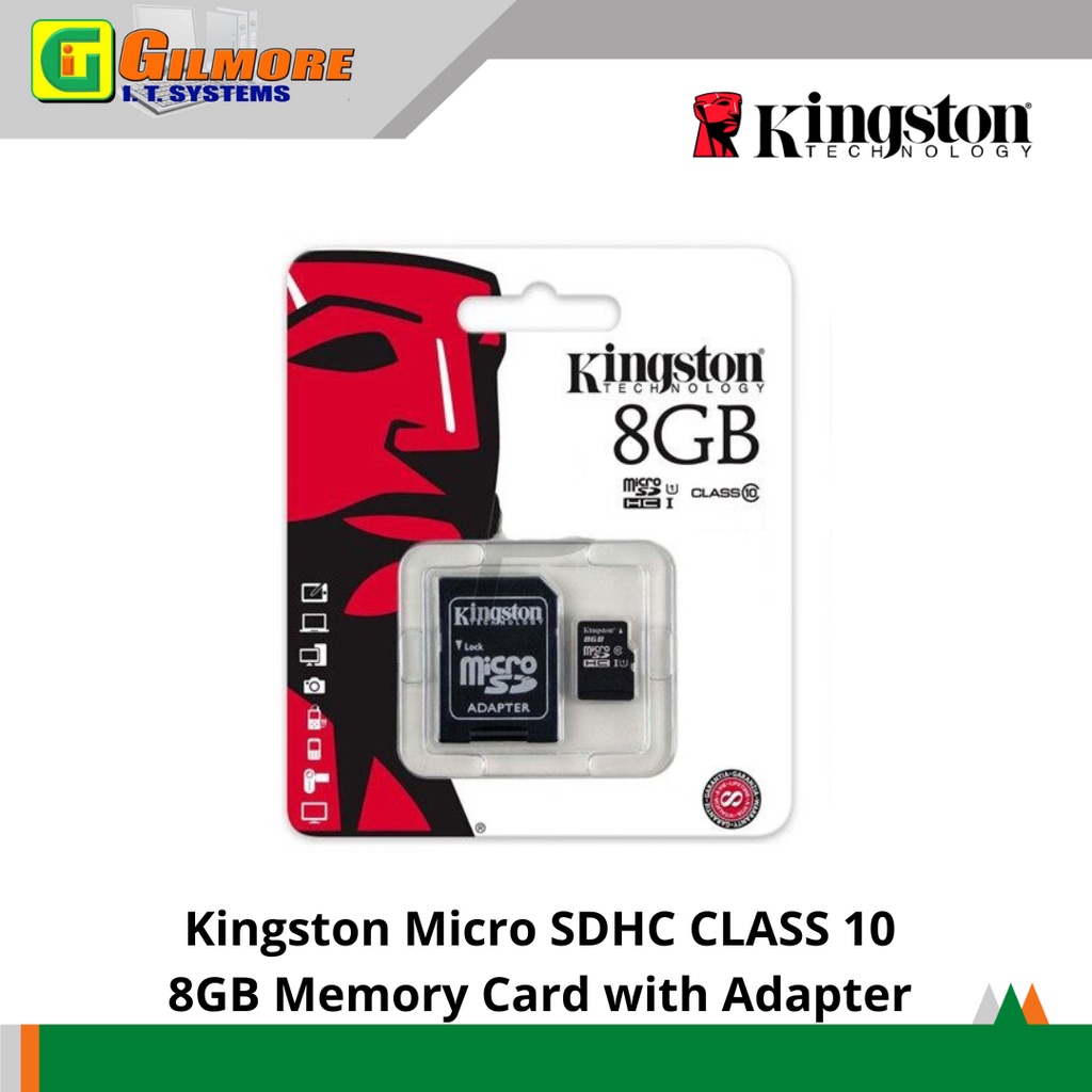 Kingston Micro SD 8GB Memory Card with Adapter Shopee Philippines