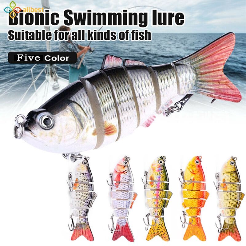 Bionic Swimming lure Bionic bait 6 section lure bait sea fishing hard ...