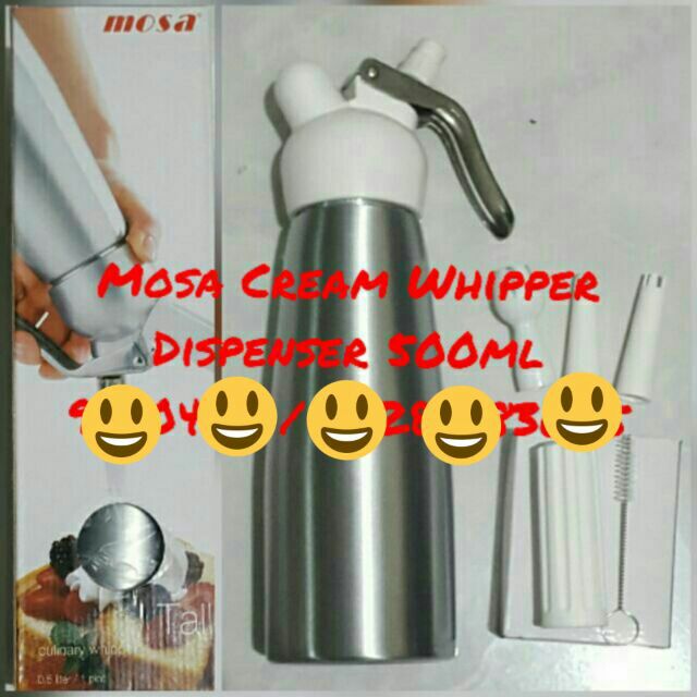 Mosa Cream Whipper Whipcream Dispenser 500ml for Frappe, Milktea, Cake