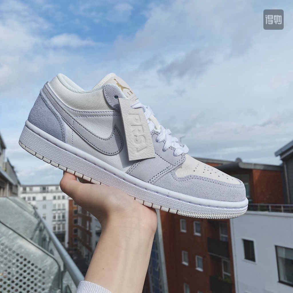 Nike Air Jordan 1 Low Paris Misty Blue And Light Gray Horse S Caron Shopee Philippines